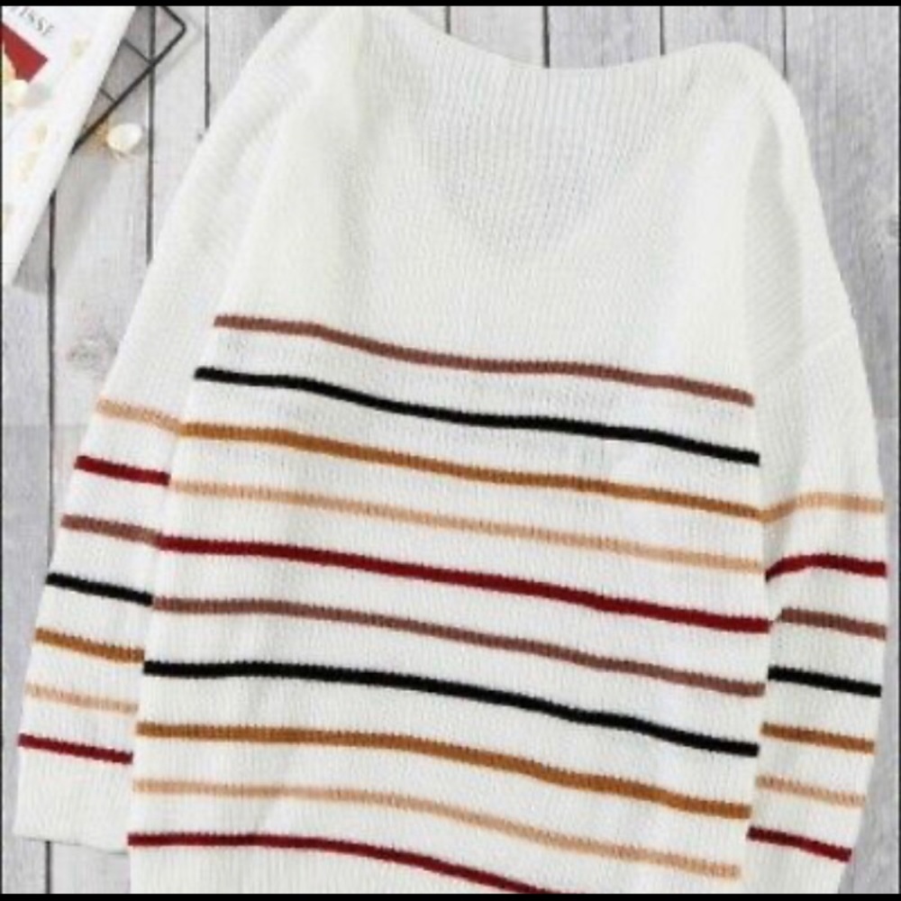Striped Color-Block Sweater - Picture 10 of 10